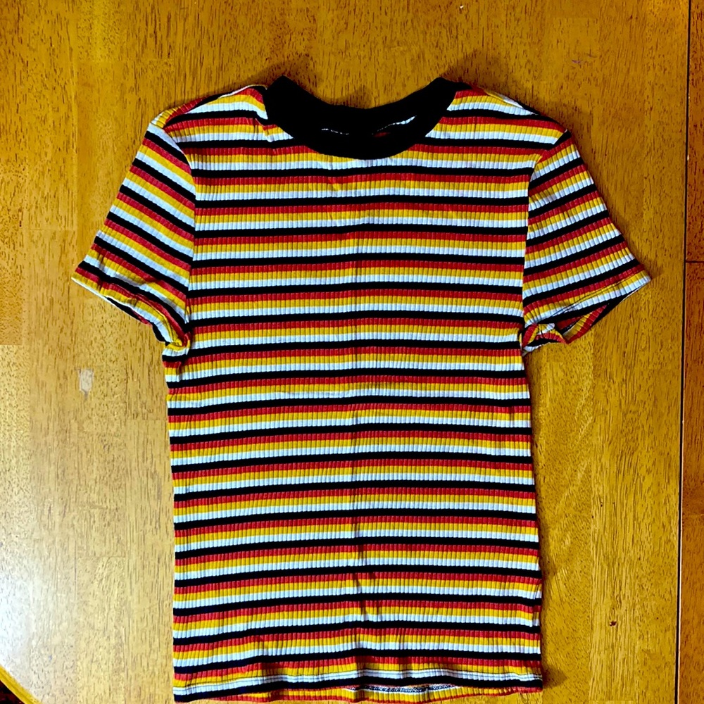 Soft, ribbed, multi color, T-shirt